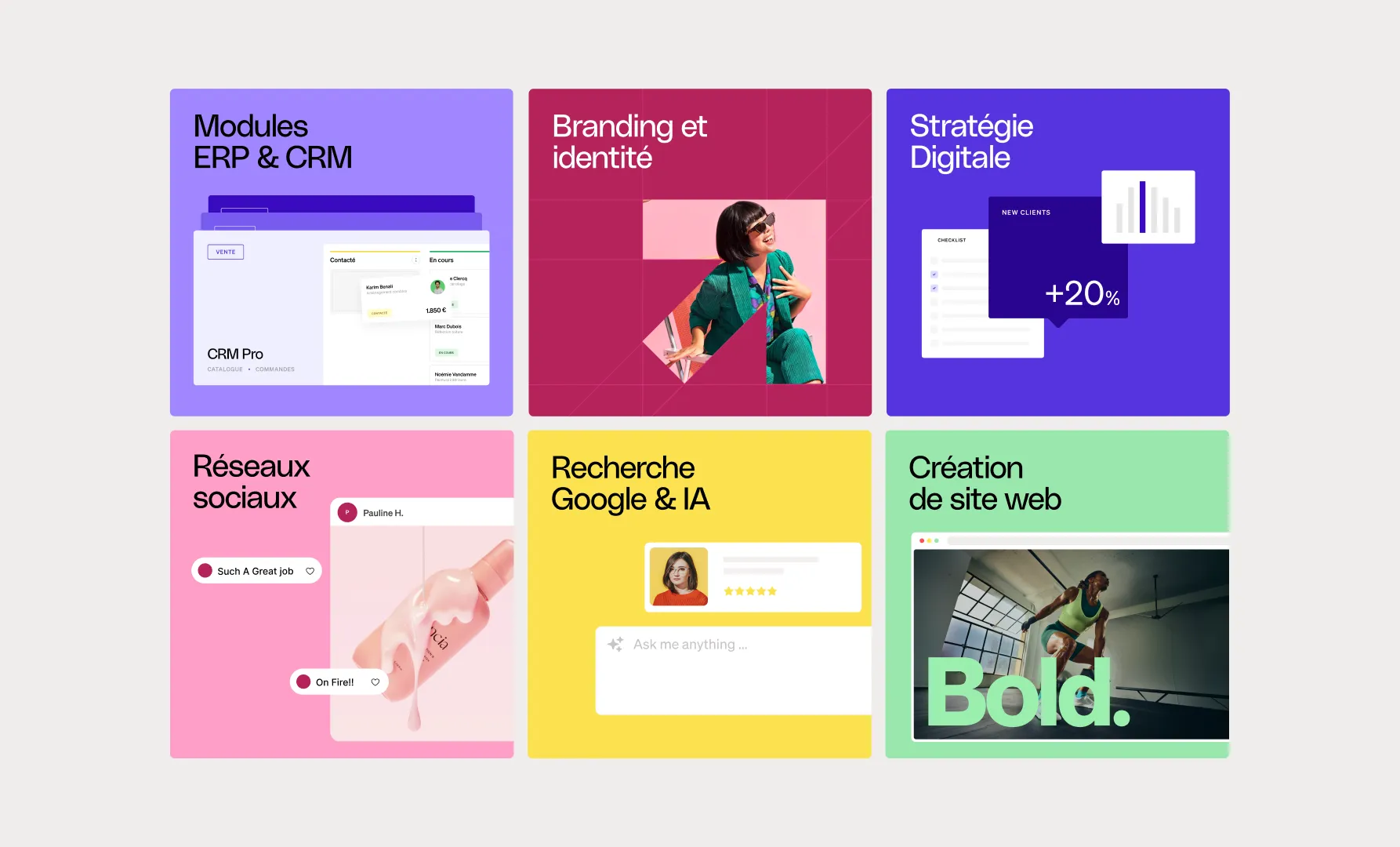 Le site comme vaisseau amiral, les modules autour