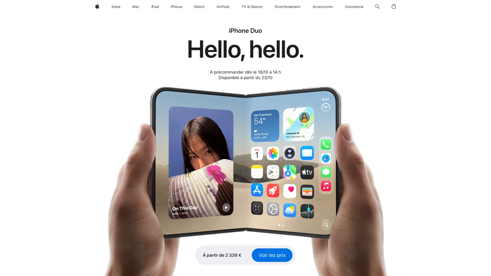 L'iPhone Duo présenté par Apple