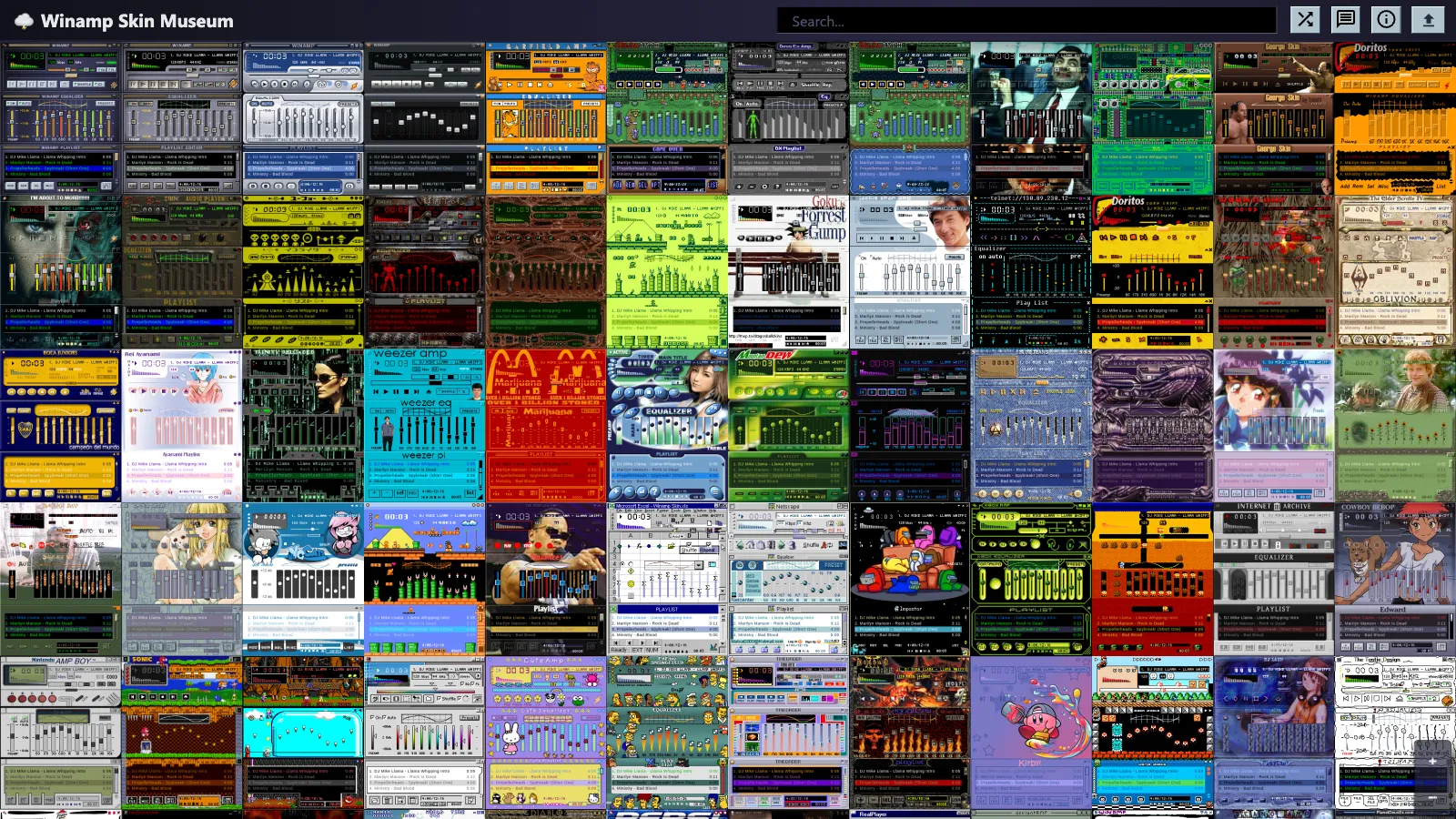 Le Winamp Skin Museum, archive en ligne