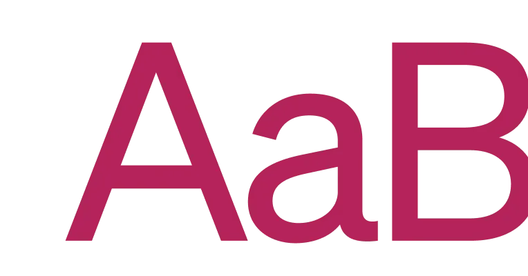 Spécimen typographique AaB