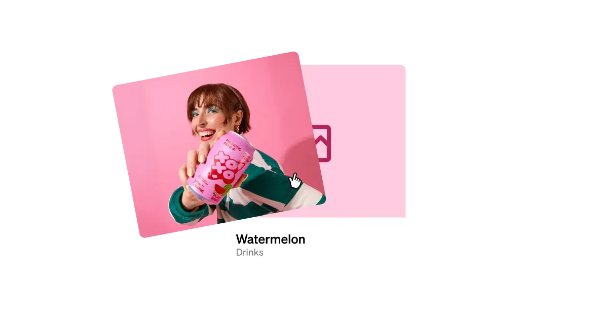 Fiche produit Watermelon Drinks sur fond rose