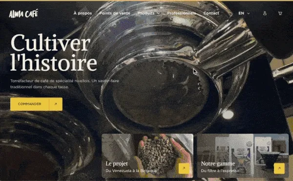 Le nouveau site Alma Café