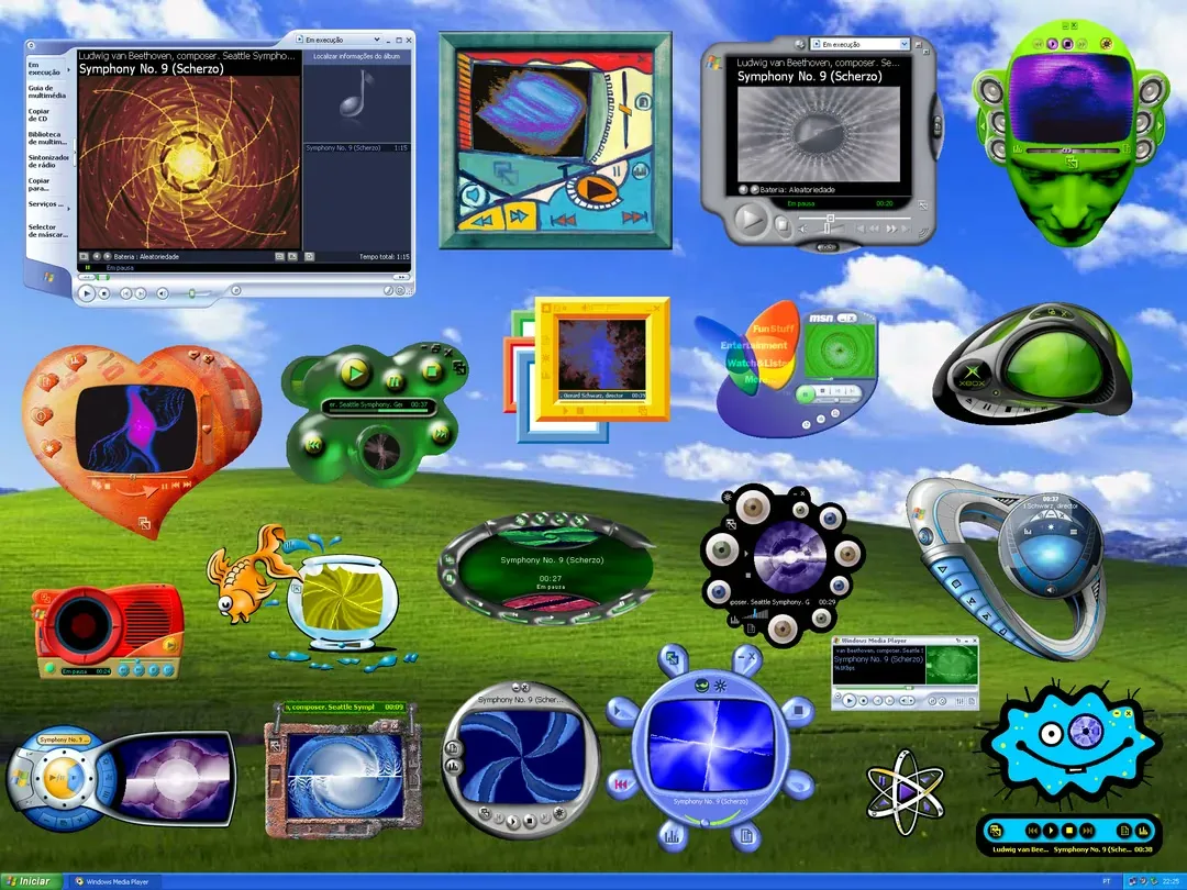 Des skins de lecteur audio des années 2000