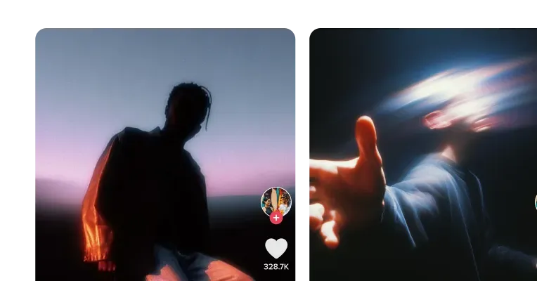 Deux vidéos TikTok verticales
