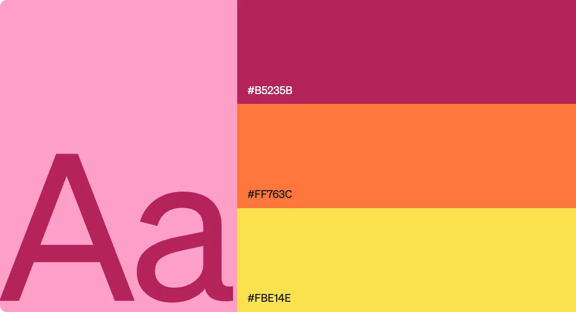 Typographie et palette de couleurs de la direction choisie