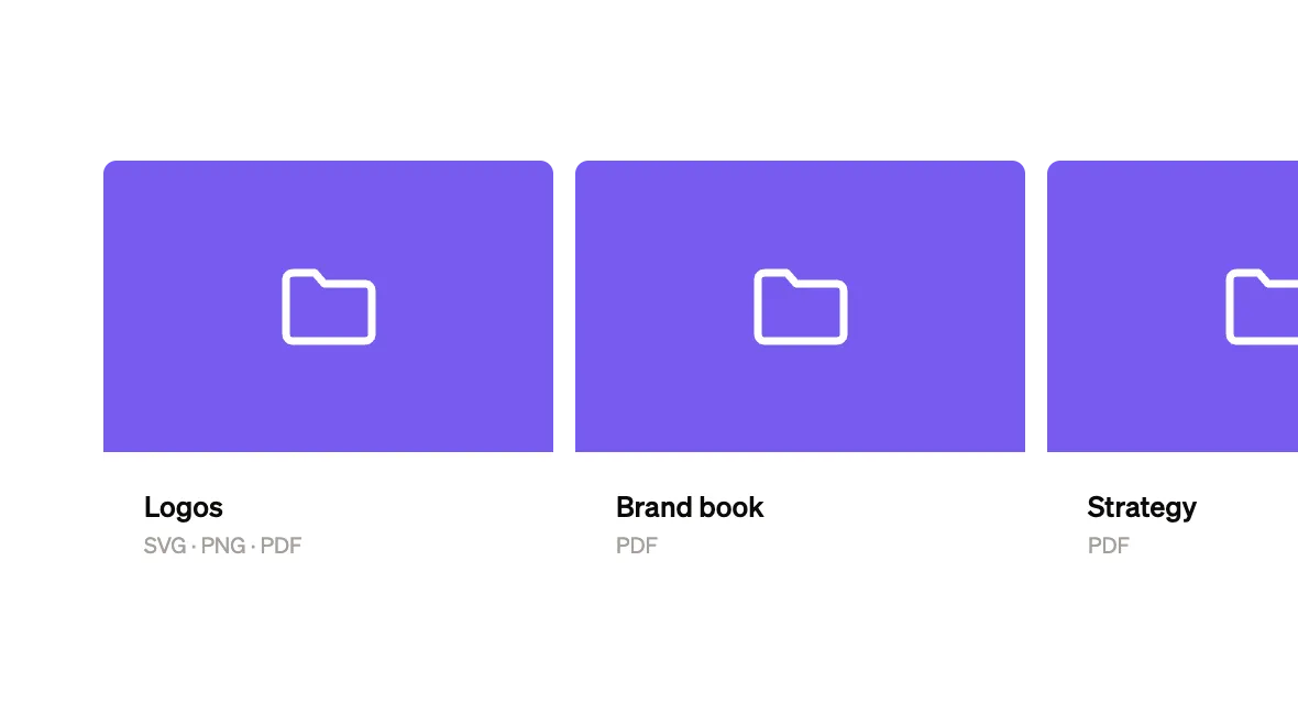 Les fichiers livrés : logos, brand book et stratégie