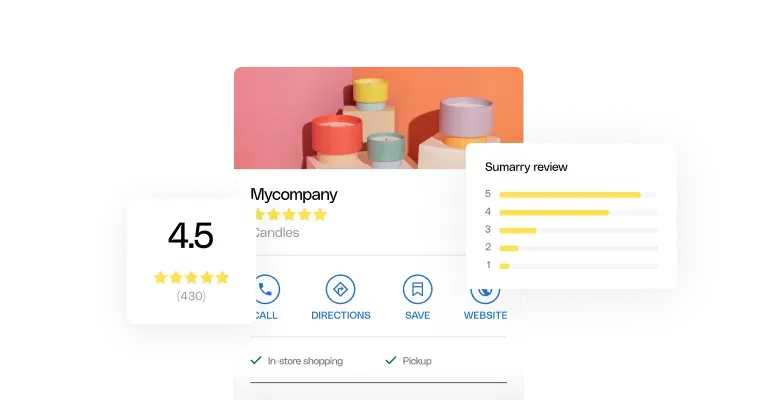 Fiche Google Maps d’une boutique notée 4,5 étoiles