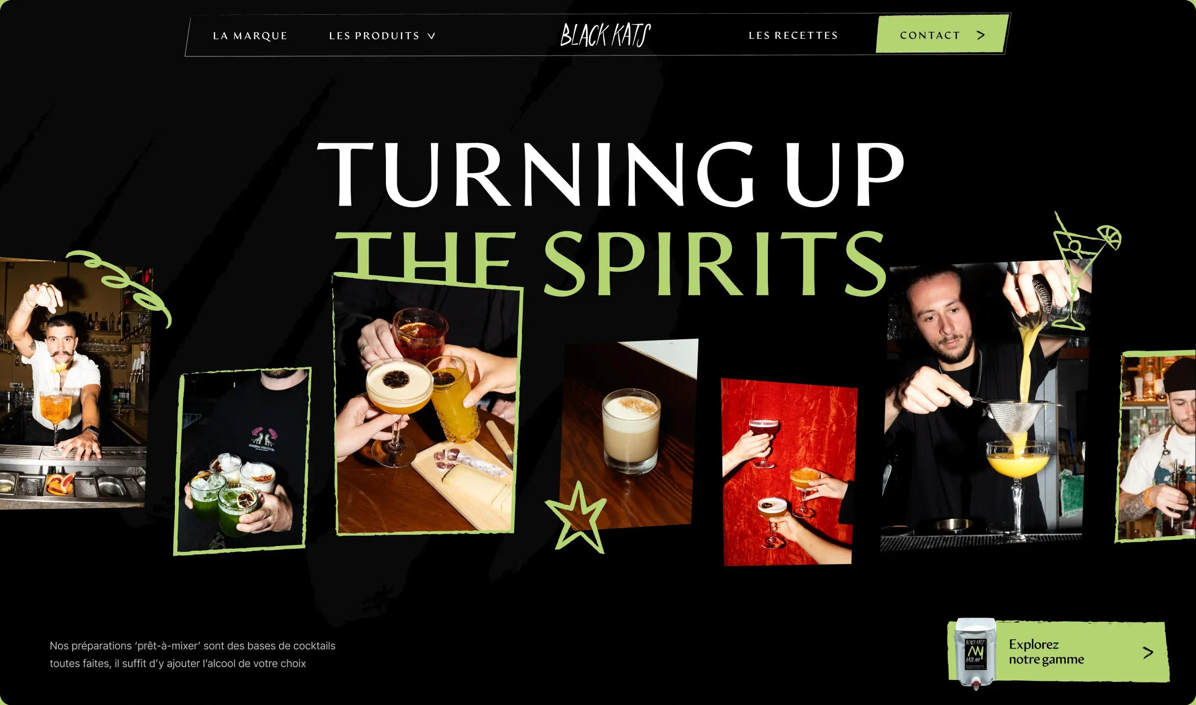 Page d’accueil du site de Black Kats