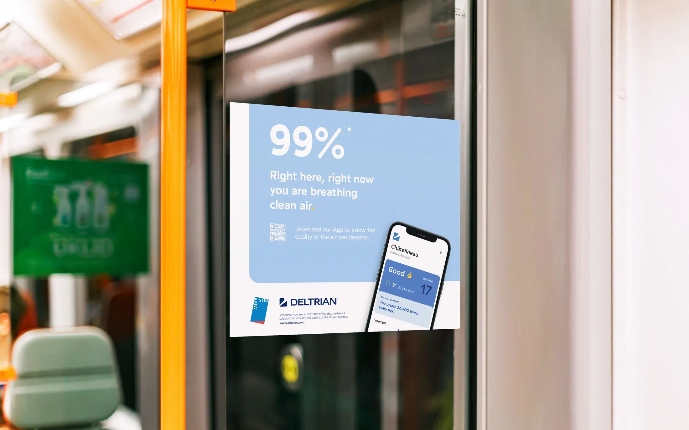 Une campagne Deltrian dans un couloir de métro