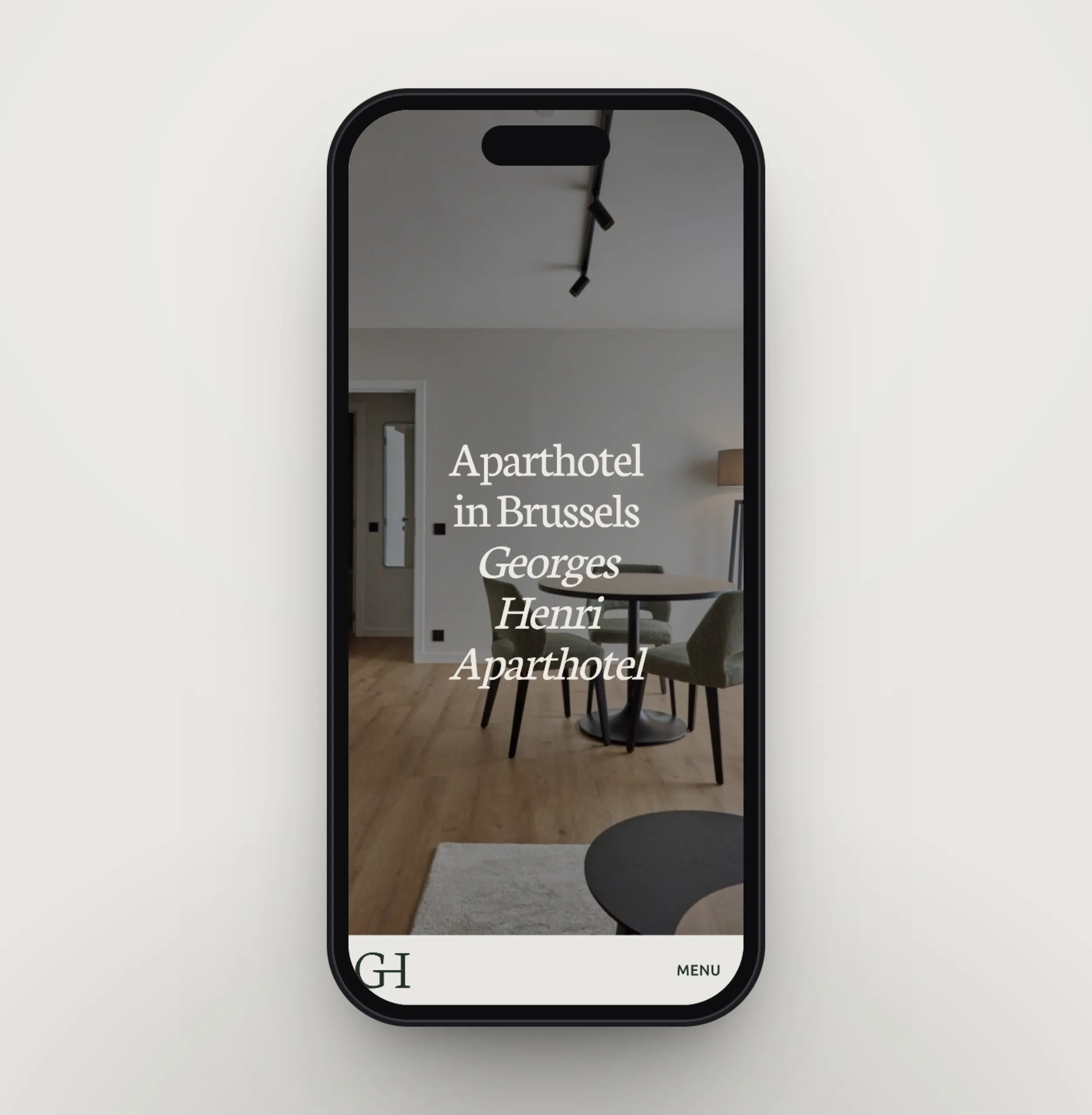 Le site de Georges Henri Aparthotel sur smartphone