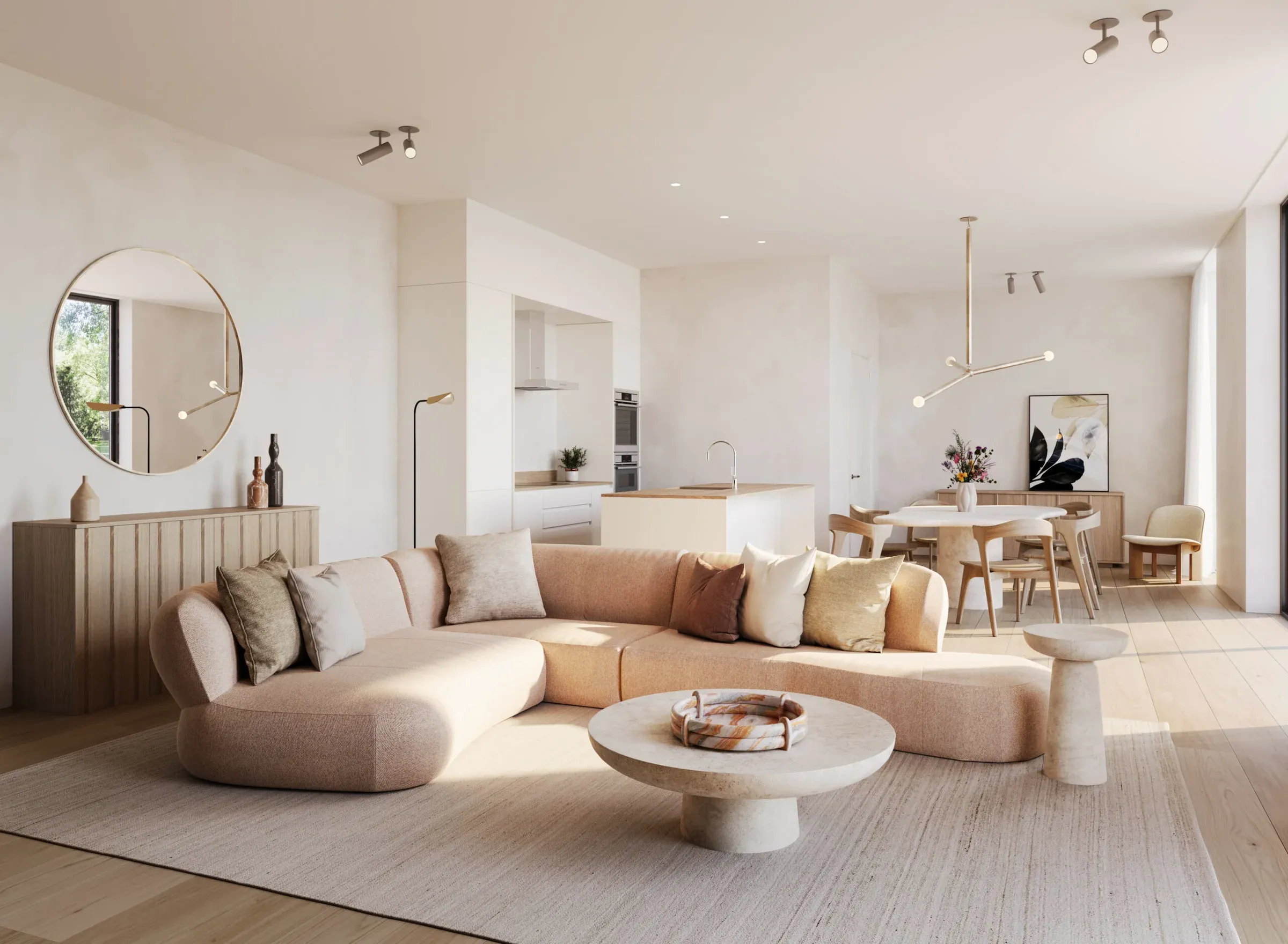 Le séjour d'un appartement d'Helvetica