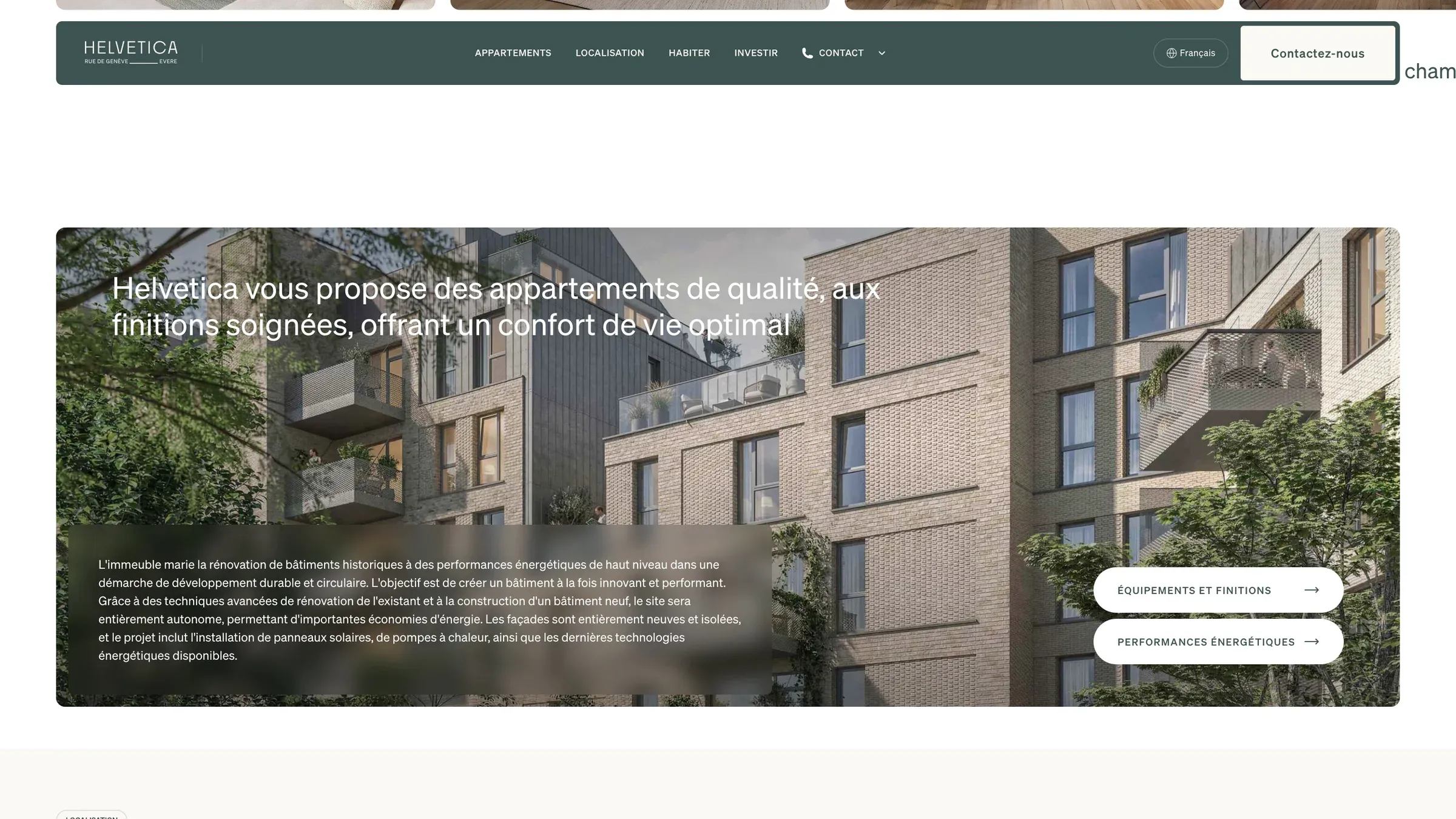 Une section du site de Helvetica (2)