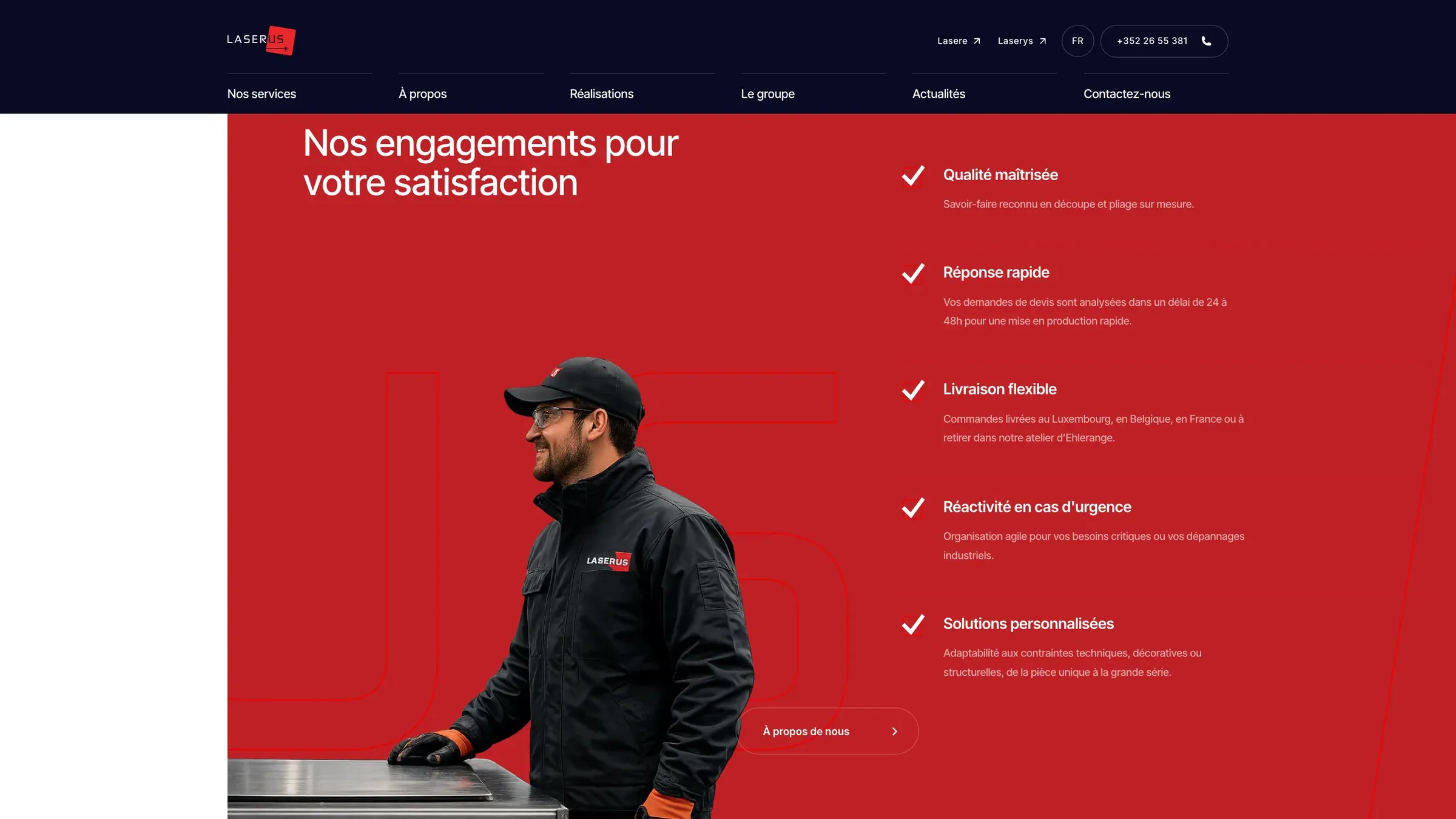 Une section du site de Laserus (1)
