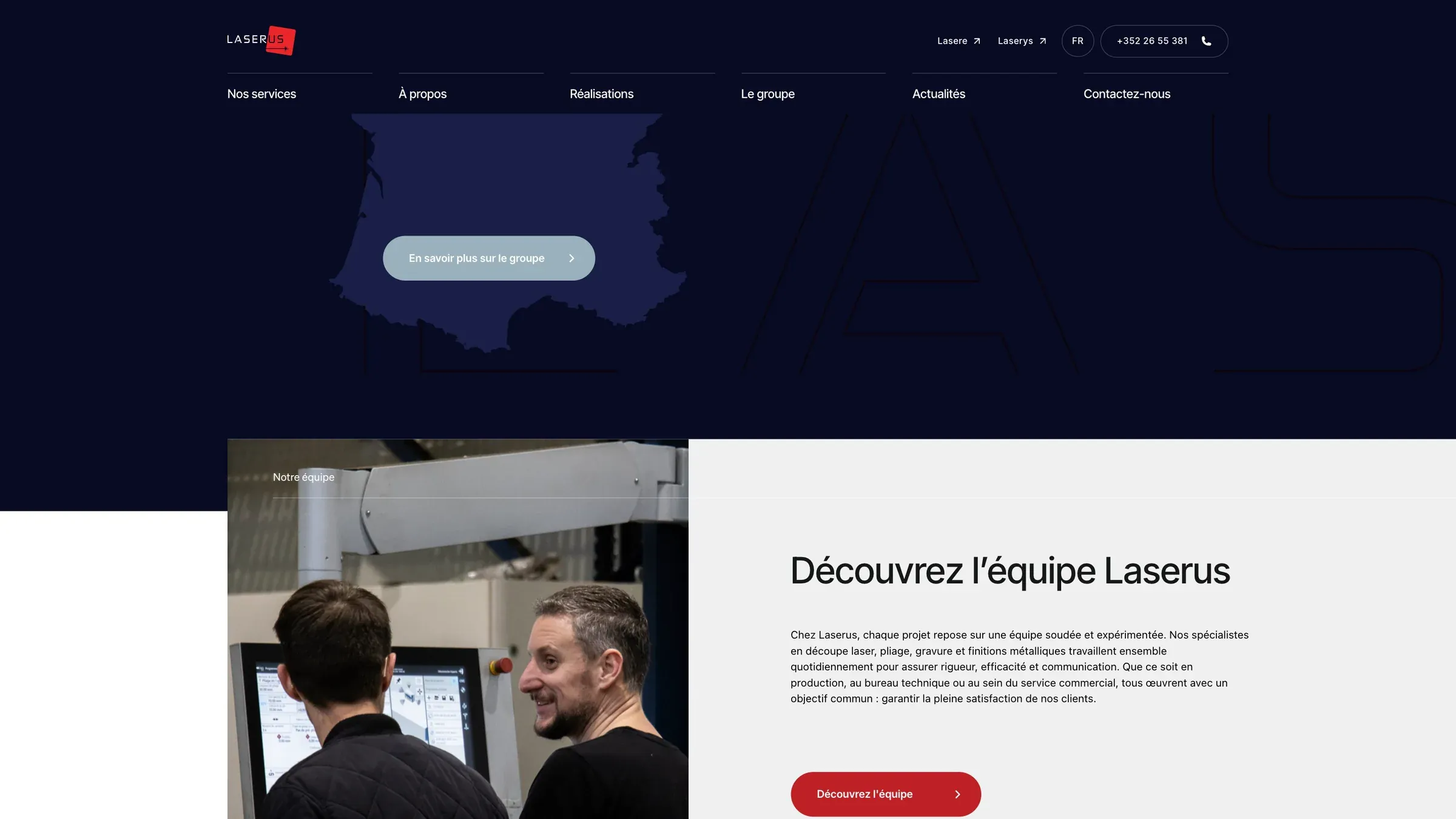 Une section du site de Laserus (3)
