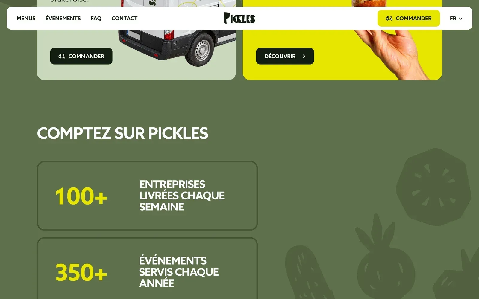 Chiffres clés sur le site de Pickles