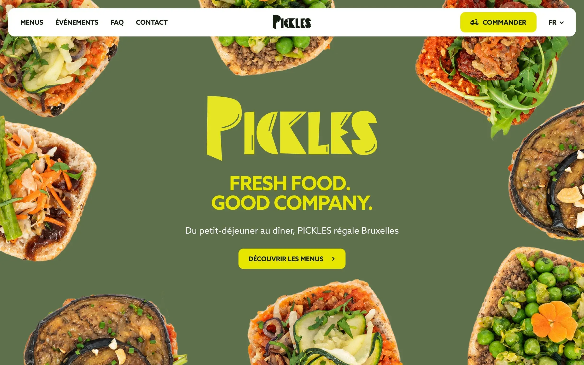 Page d’accueil du site de Pickles