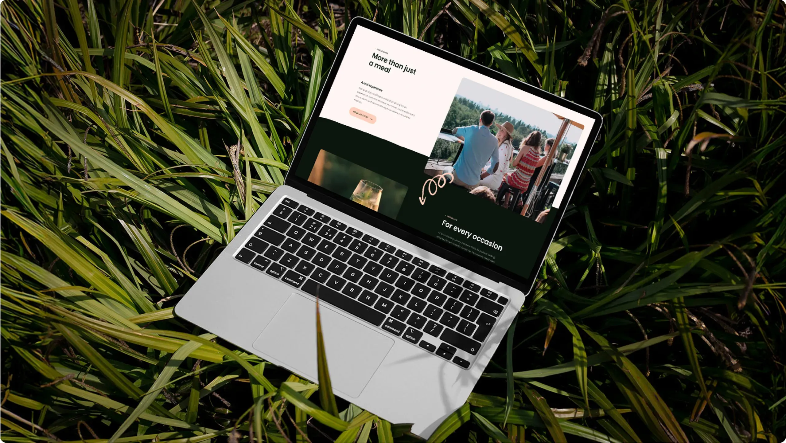 Le site de Soko Rooftop sur un ordinateur portable