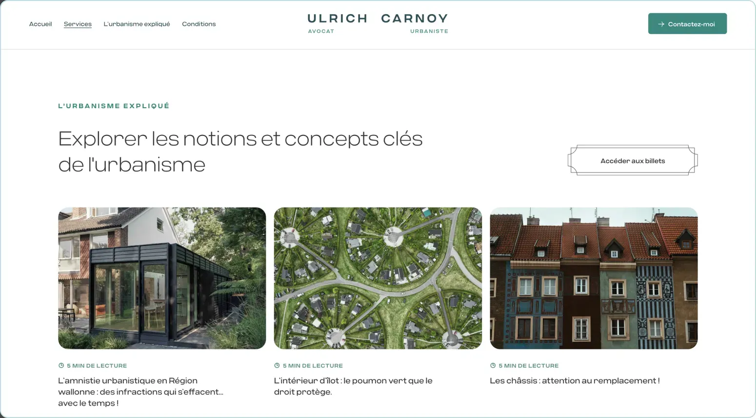 Capture d’écran du site de Ulrich Carnoy