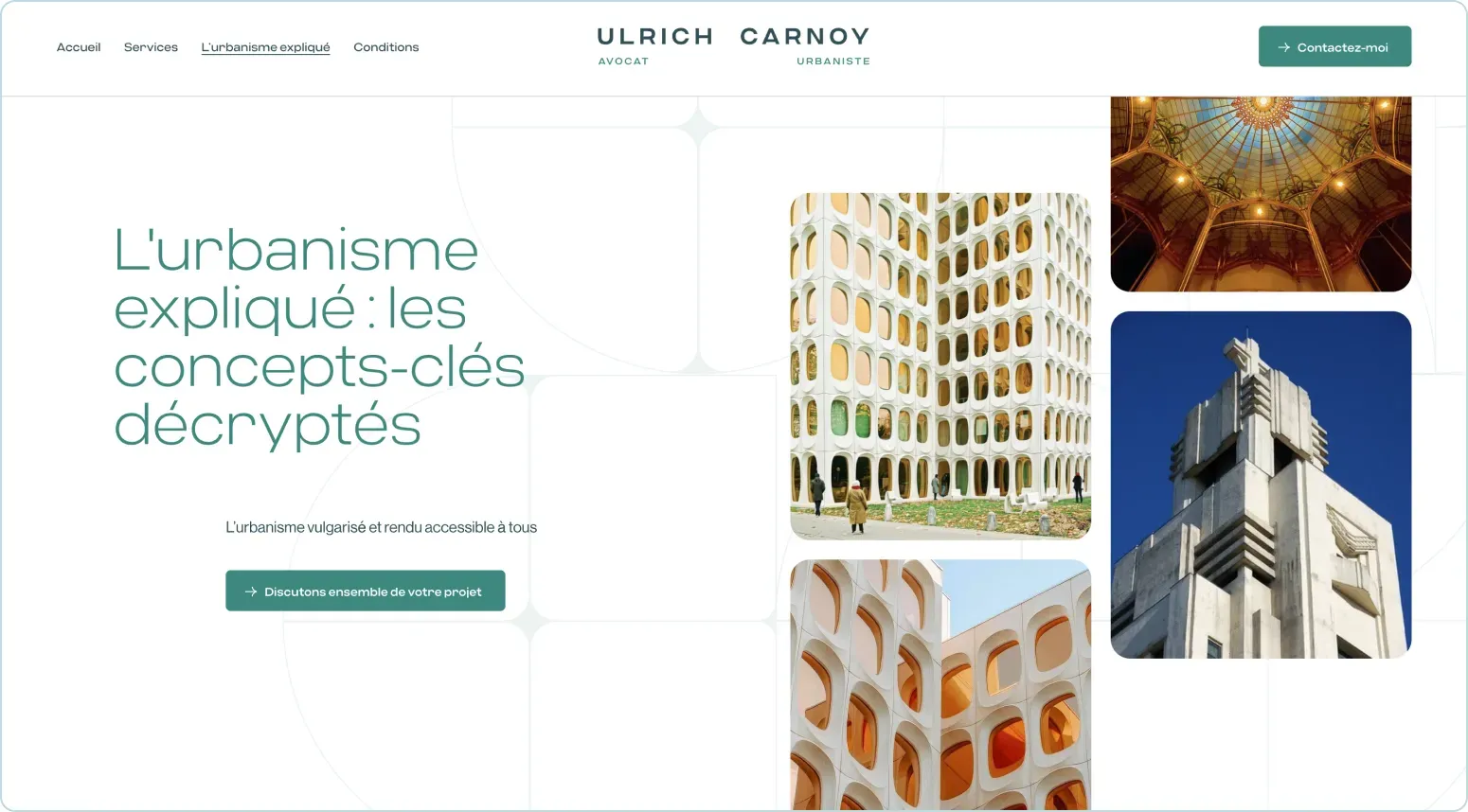 Capture d’écran du site de Ulrich Carnoy