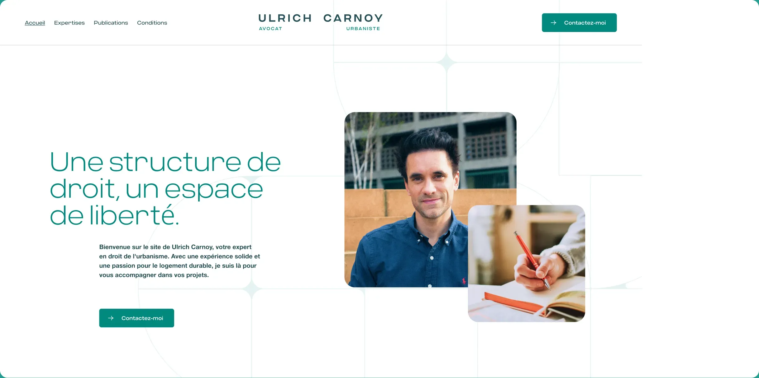Page d’accueil du site de Ulrich Carnoy
